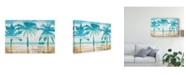 Trademark Global Michael Mullan Beachscape Palms with Chair Canvas Art - 20" x 25"